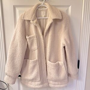 H&M Cream Teddy Jacket